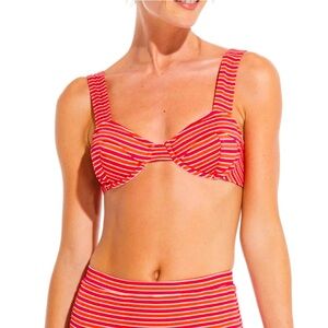 Solid and striped underwire bikini top new with tags (never worn)